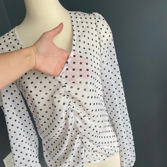 NAKD sheer ruched tops w/ polka dots (bundle of 2 shirts) - Picture 7 of 10